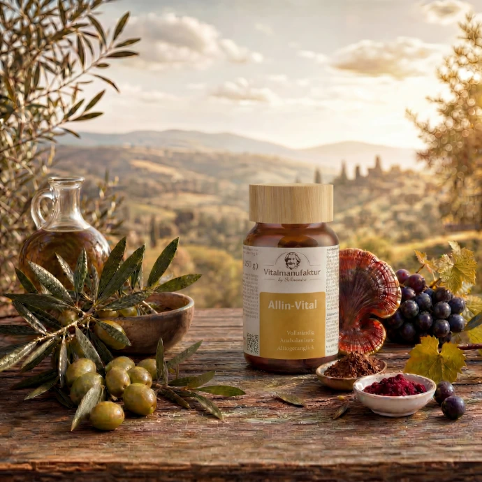 Produktlinie Regeneration & Longevity mit Olivenöl und Zell Revital Nahrungsergänzung
